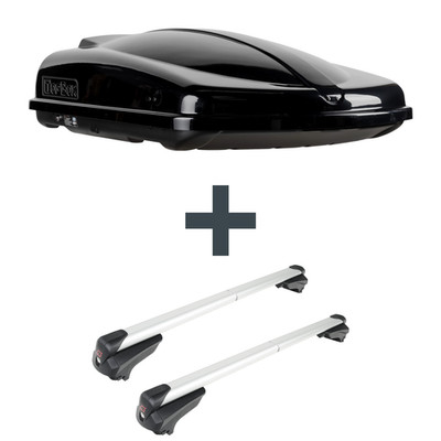Dachbox Topbox TopBox 420 Duo + Dachträger G3 für Citroen C5 Aircross Hyb. Typ A