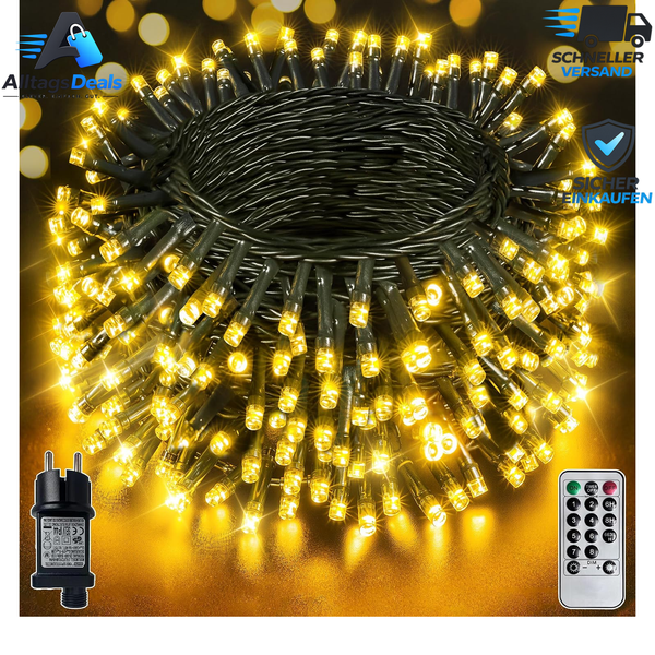 Lichterkette AußEn 400 LED 40M Warmweiß Wetterfest IP44 Dimmbar Timer-image