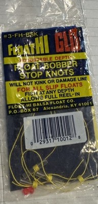 VTG New Float-Hi Balsa Float Co Bobber Stop Knots #3-FH-BSK NOS Kentucky 5pk