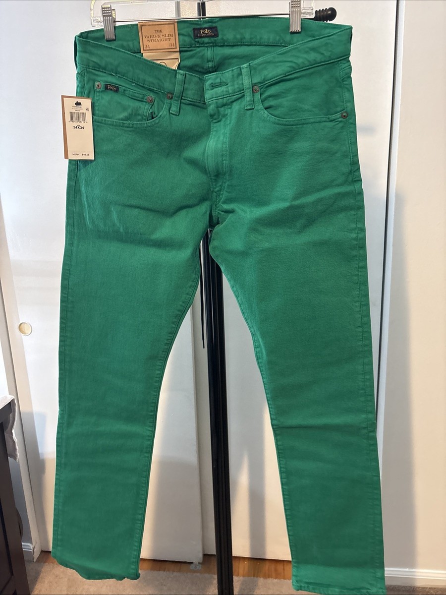 RLX Ralph Lauren スリムフィットパンツ 36 34 グリーン Polo Ralph Lauren Varick Slim Straight green jeans in size 34x34