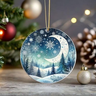 Keramik Deko - Wappen Mond Deko Ornament entzückend festlich lustig Geschenk