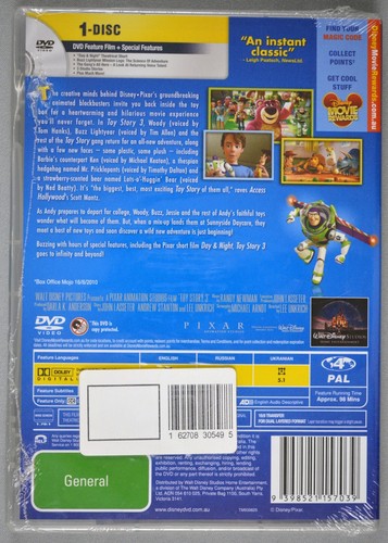 TOY STORY 3 PIXAR ANIMATION 2010 TOM HANKS TIM ALLEN AUS DVD - NEW-SEALED! - Picture 2 of 2
