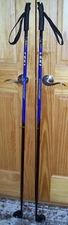Leki TS 4.0 Series Cross Country Ski Poles, Black & Blue 135 cm 54"