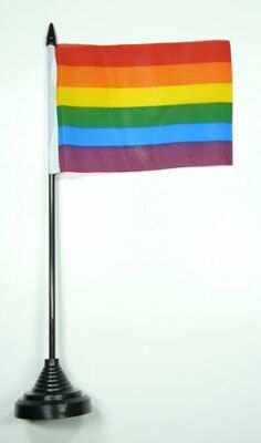 Tischfahne Regenbogen 10 x 15 cm Fahne Flagge