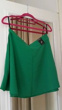 Atmosphere - BRAND NEW- gorgeous green flash crepe skater mini skirt - uk 8