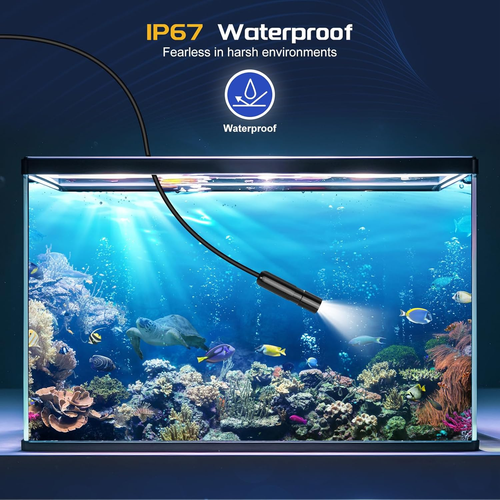 16.4 Ft Endoscope Camera with Light,Borescope with 8 Adjustable LED Lights, 1920 - Picture 5 of 13