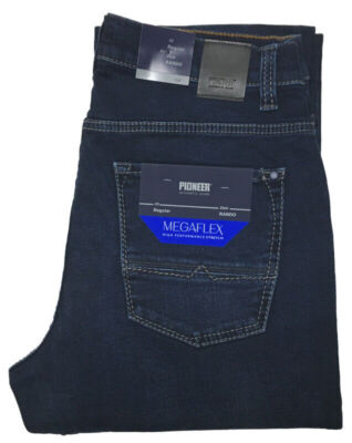 Pioneer Rando Megaflex dehnbar Stretch Jeans Hose dunkel blau 1674.9740.444 NEU