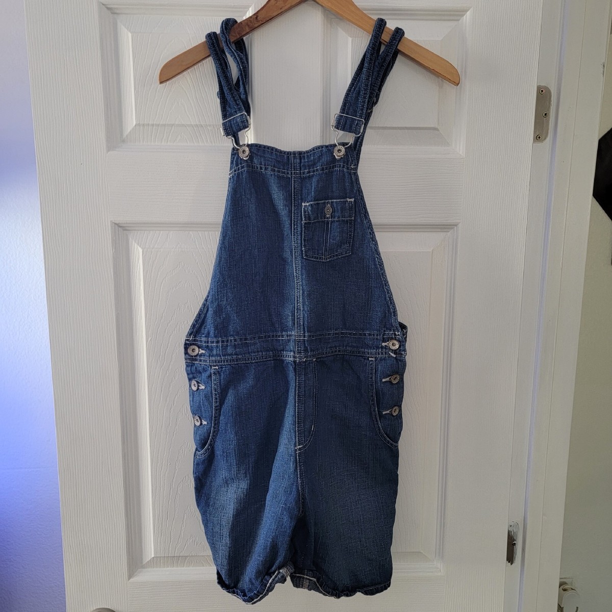 Big Star 1974 Junction SZ S Denim Short Overall Romper Linen