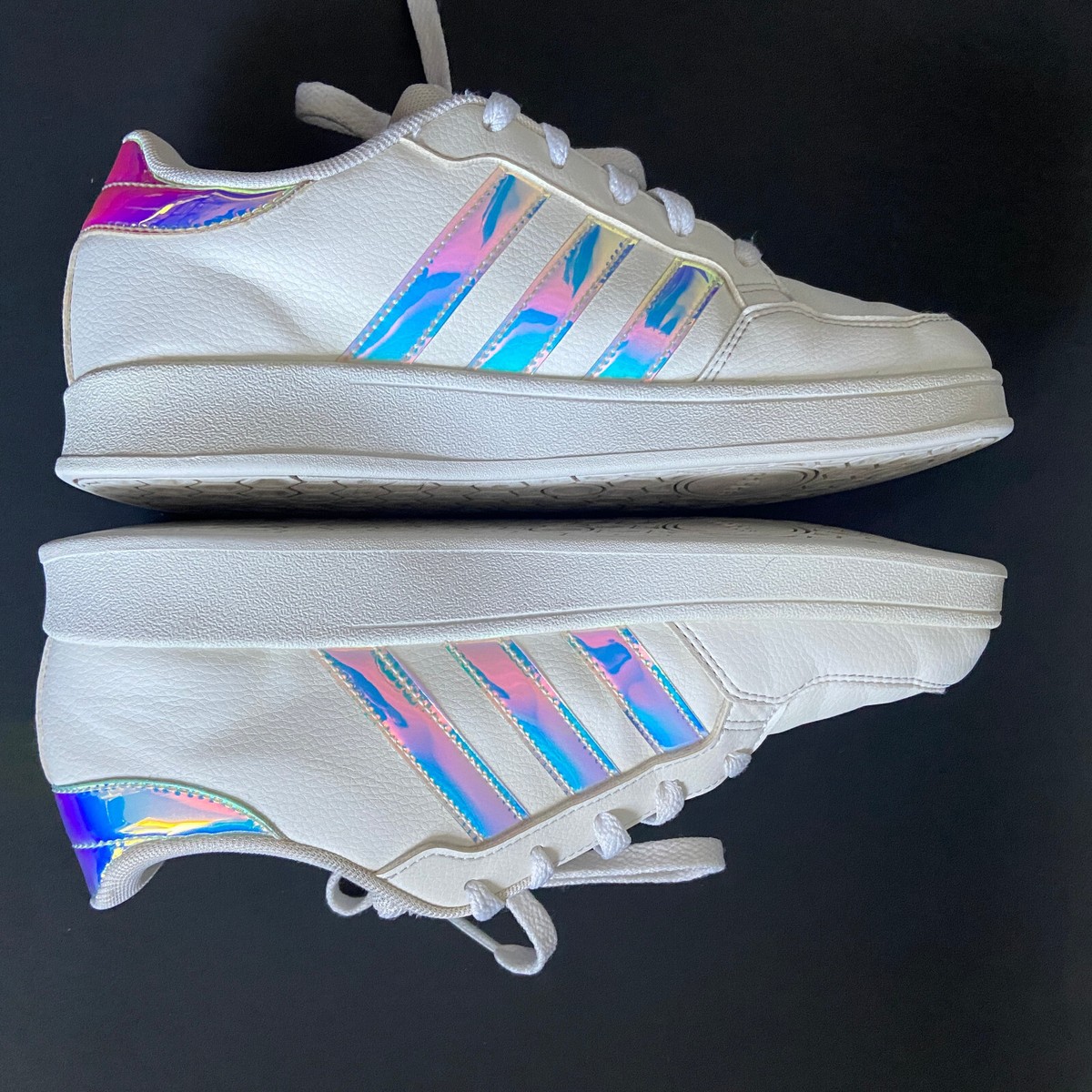 ADIDAS Grand Court Silver Mint Womens White Athletic Shoe