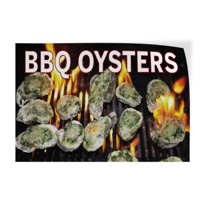 Decal Stickers Bbq Oysters Outdoor Advertising Printing Vinyl Store Sign Label