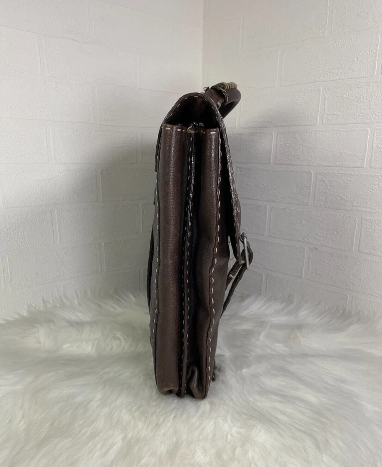 Maletín Fendi Vintage Cuero Marrón Auténtico Foto 4 de 4