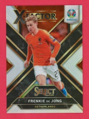 Frenkie De Jong RC /25 Silver Prizm 2020 Panini Select UEFA Euro X-factor Rookie