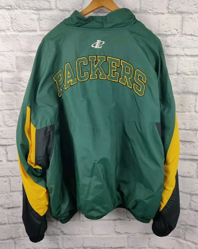 CHAQUETA DE FÚTBOL AMERICANO DE COLECCIÓN NFL GREEN BAY PACKERS LOGOTIPO AUTÉNTICO ATLÉTICA, Talla 2XL Foto 2 de 4
