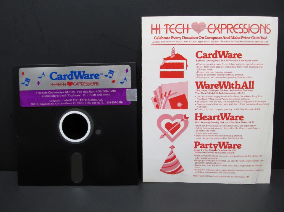 CardWare, Commodore 64 / 128 / Atari, Hi Tech 1986, Never Used - Image 4 of 4