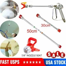 Airless Paint Sprayer Spray Gun Tip Extension Pole Rod Spray + 7/8" Nozzle Seat