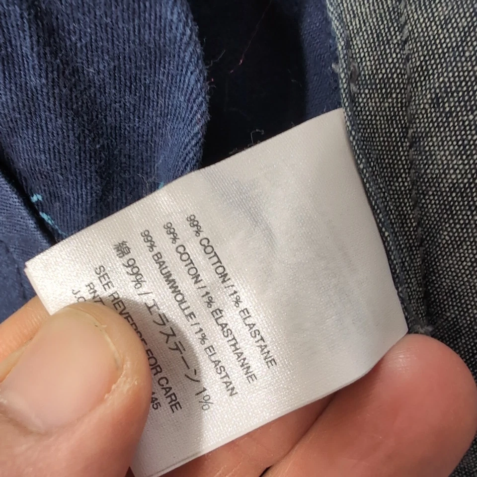 J. Pantalones Cortos Crew Elastizados Para Hombre 34x9 Azul Frente Plano Clásicos Chinos Playa Foto 4 de 4