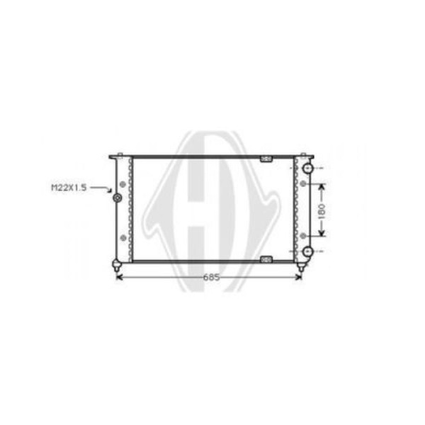 Diederichs WasserküHler MotorküHler FüR VW Caddy II Kasten 9K9A 9K9B 6KV5 Seat-image
