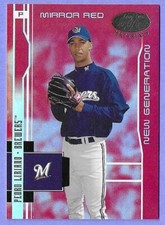 2003 Donruss Leaf Certified Materials Pedro Liriano  Mirror RED #094/100