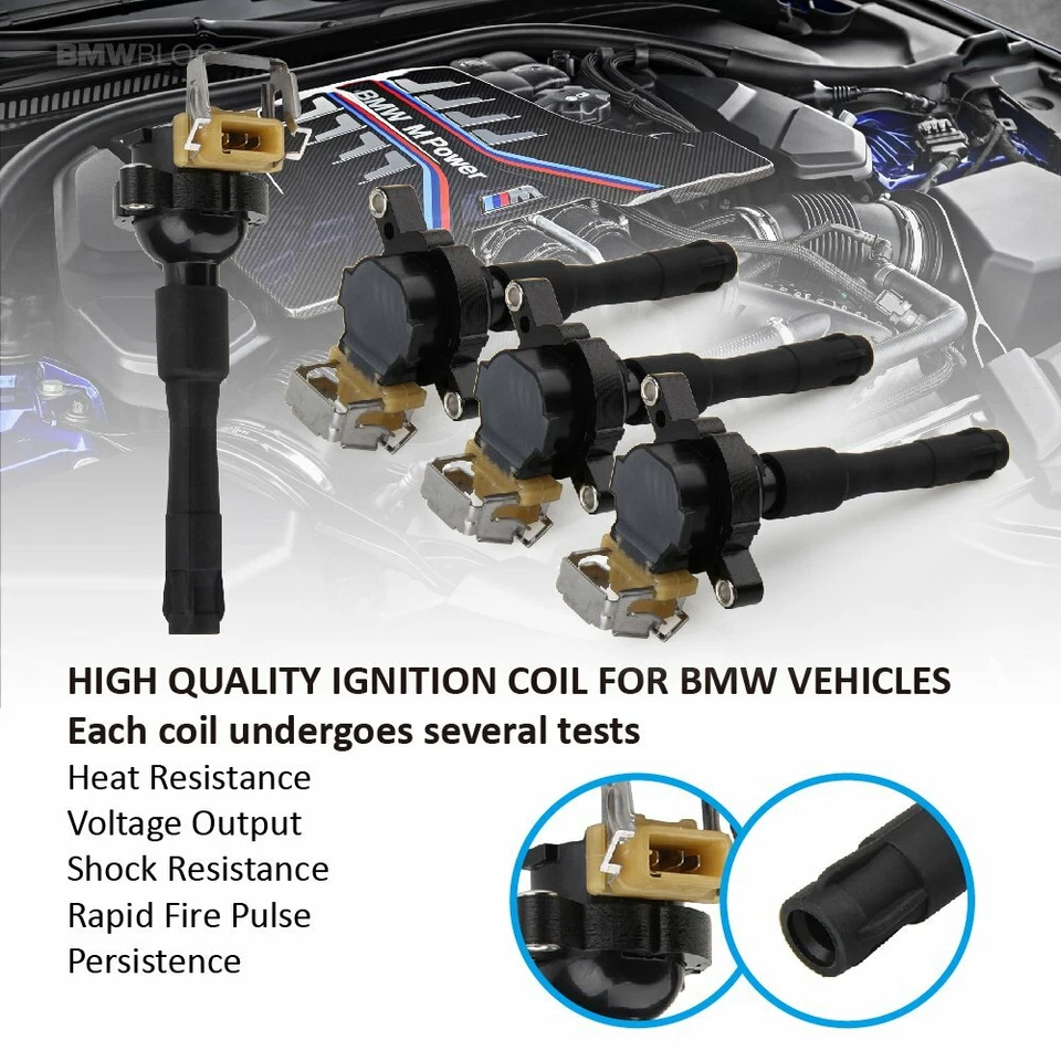 Bobinas de enchufe de bobina de encendido de 6 piezas para BMW 323i 325i 328i 330i 525i 528i 530i M3 M5 Foto 3 de 4