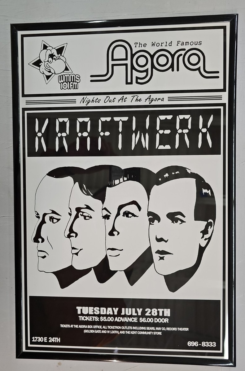 Kraftwerk 1981 Framed Concert Poster, Agora Theater, Cleveland | eBay