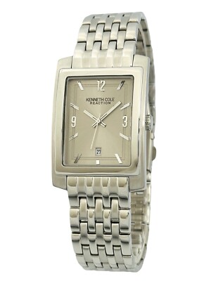 Kenneth Cole KC3590 Rectangular Grey Dial Stainless Steel Links