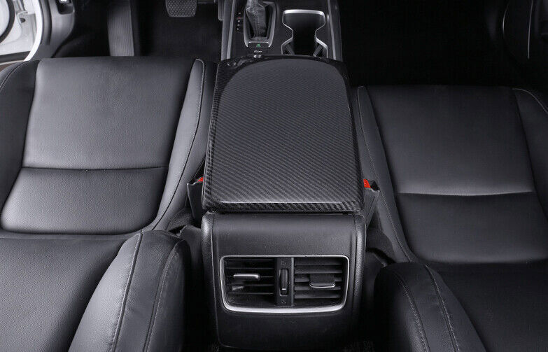 Carbon Fiber Central Console Armrest Box Cover Trim For Honda Accord 2018-2022