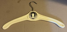 Vintage Nevco Cameo Heavy Plastic Clothes Hanger Ivory Gold