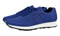 Prada Leichte Nylon Sneaker Prax01 - 4E3355 - Cobalt Blau Weiss Neu - 9 43