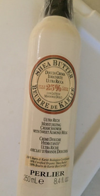 Perlier Shea Butter with Sweet Almond Milk Shower Cream 8.4 oz. Sealed
