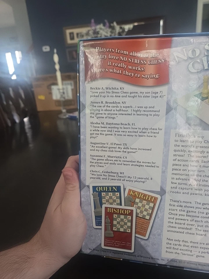 NO STRESS CHESS Teaching Game Classic Strategy Winning Moves 100% COMPLETE 2006 - Image 2 of 3