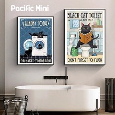 26 Sassy Cat Signs 12x16" - Add Some Meow-titude to Your Bathroom 