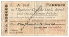 Emergency money, Saxony, Chemnitz, Dresden Bank on ADCA, 500 T Mark, 26 July 1923