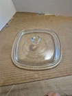 VINTAGE PYREX /CORNINGWARE P-7-C CLEAR GLASS SQUARE LID