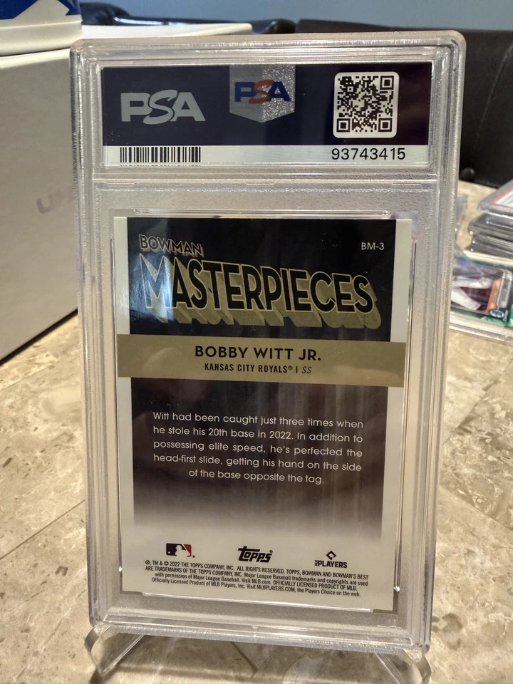 Bowman's Best Bobby Witt Jr 2022 obras maestras de novato PSA 8 Foto 2 de 2