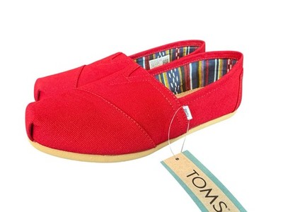 Toms Women's 7.5 Alpargata Flat, Red. New In Box! 