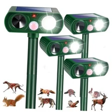 Pack Squirrel Fortress Pro Solar Animal Repellent Ultrasonic Outdoor, Deer 4