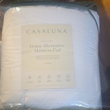 Casaluna Ultra Loft Queen Mattress Pad Down Alternative White Water Repellent