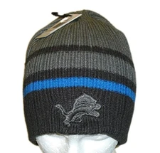 Detroit Lions Mens Adult Grey Winter hat cap Beanie New Tags Nfl