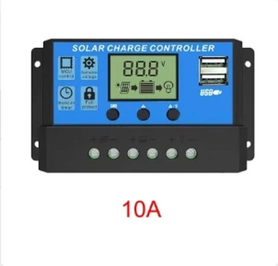 Solar Charge Controller 10A to 100A LCD Display Dual USB Auto Regulator for Sola