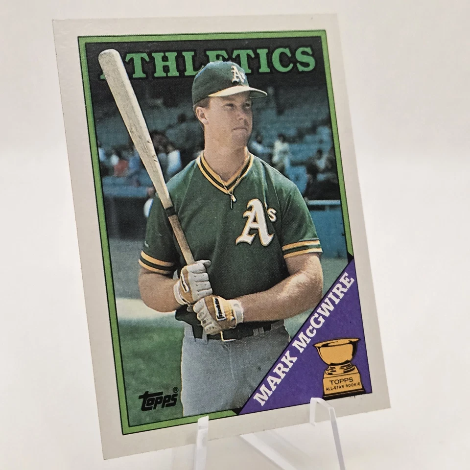 Topps Baseball 1988 Mark McGWIRE #580 *RARO* TARJETA DE ERROR *LOGOTIPO DOBLE TOPPS* Foto 2 de 4