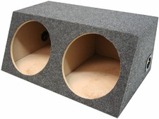 Car Audio Dual 12" Sealed Hatch Subwoofer Enclosure Stereo Bass Gray Carpet Box