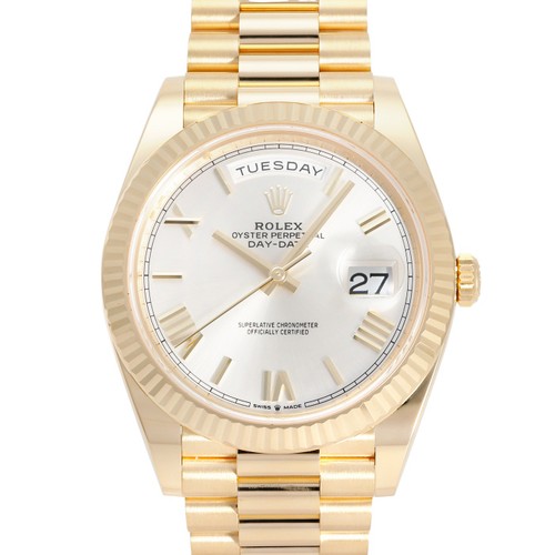 Rolex Day-Date 228238 Yellow Gold 40.0mm Silver Dial Automatic #YKW068