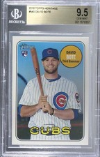 2018 Topps Heritage High Number David Bote #540 BGS 9.5 GEM MINT 07b3