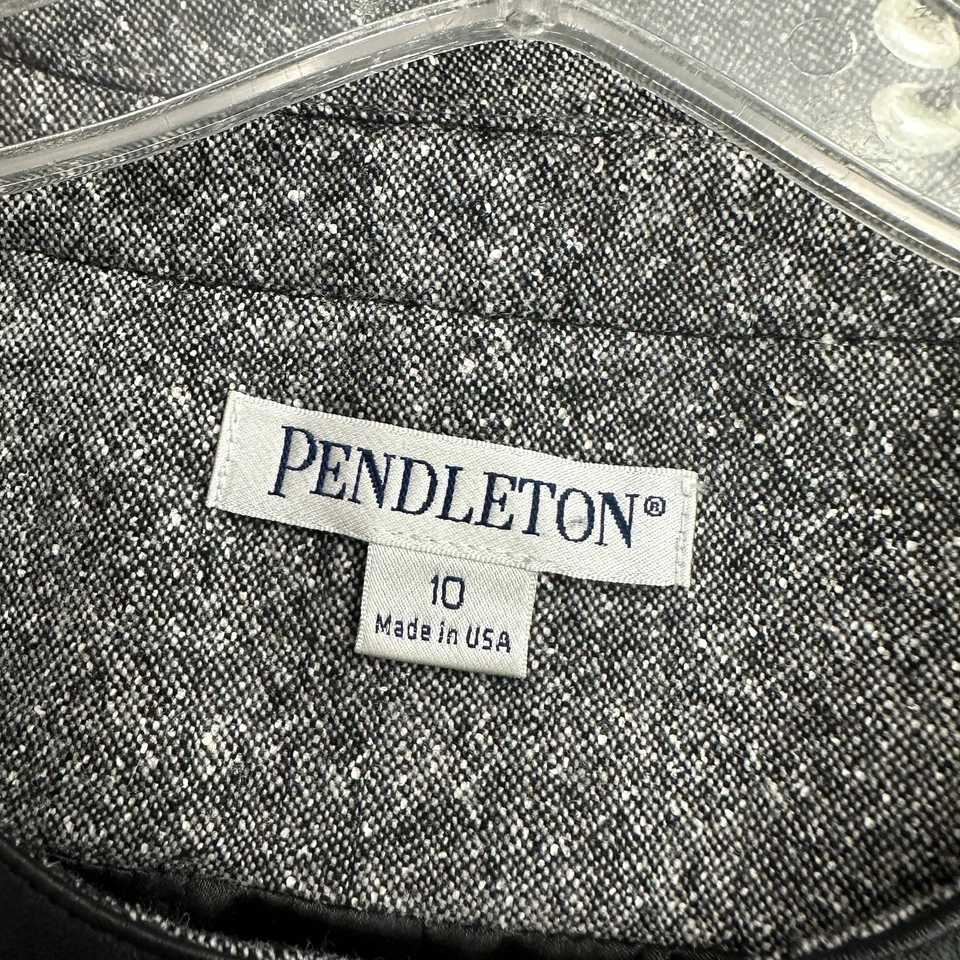 Pendleton Mujer 3 Piezas Traje Talla 10 Lana Seda Blazer Falda Pantalones Hecho en EE. UU. Clásico Foto 3 de 4