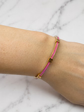 FENDI FF Monogram Pink Cuff Bracelet - Pre owned / MF6217