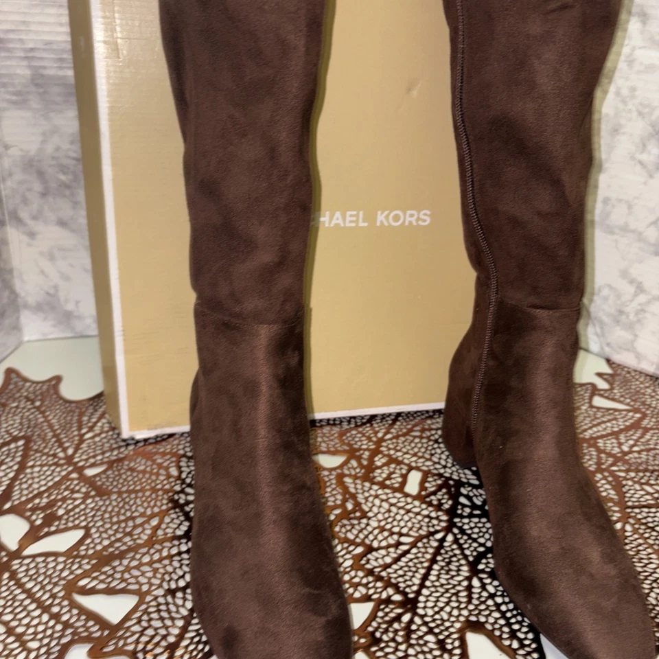Bota MICHAEL Michael Kors para mujer imitación gamuza BRADEN MID 6,5 NUEVA EN CAJA Foto 3 de 4