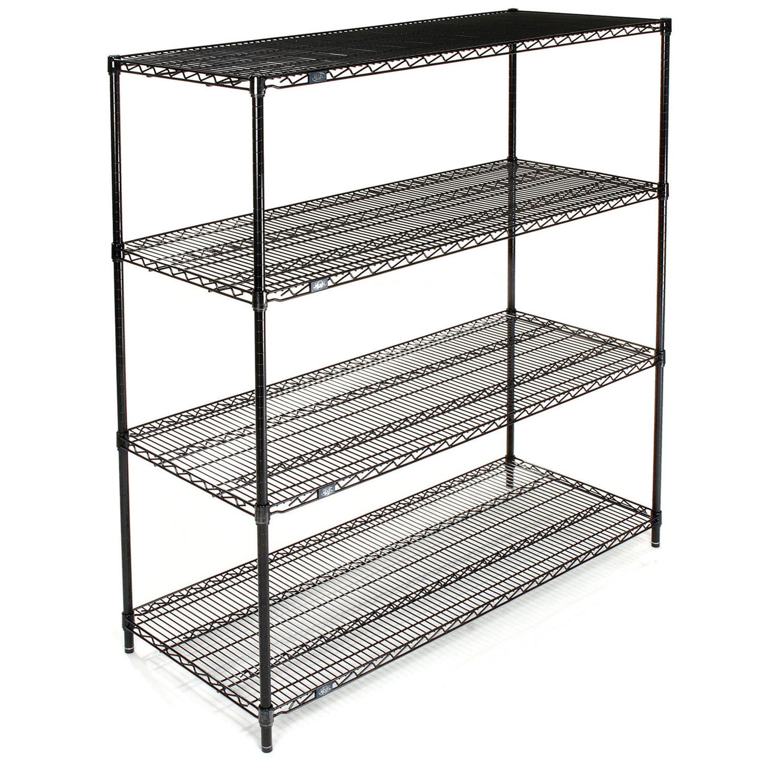 Nexel Wire Shelving Black Epoxy 60"W X 24"D X 74"H