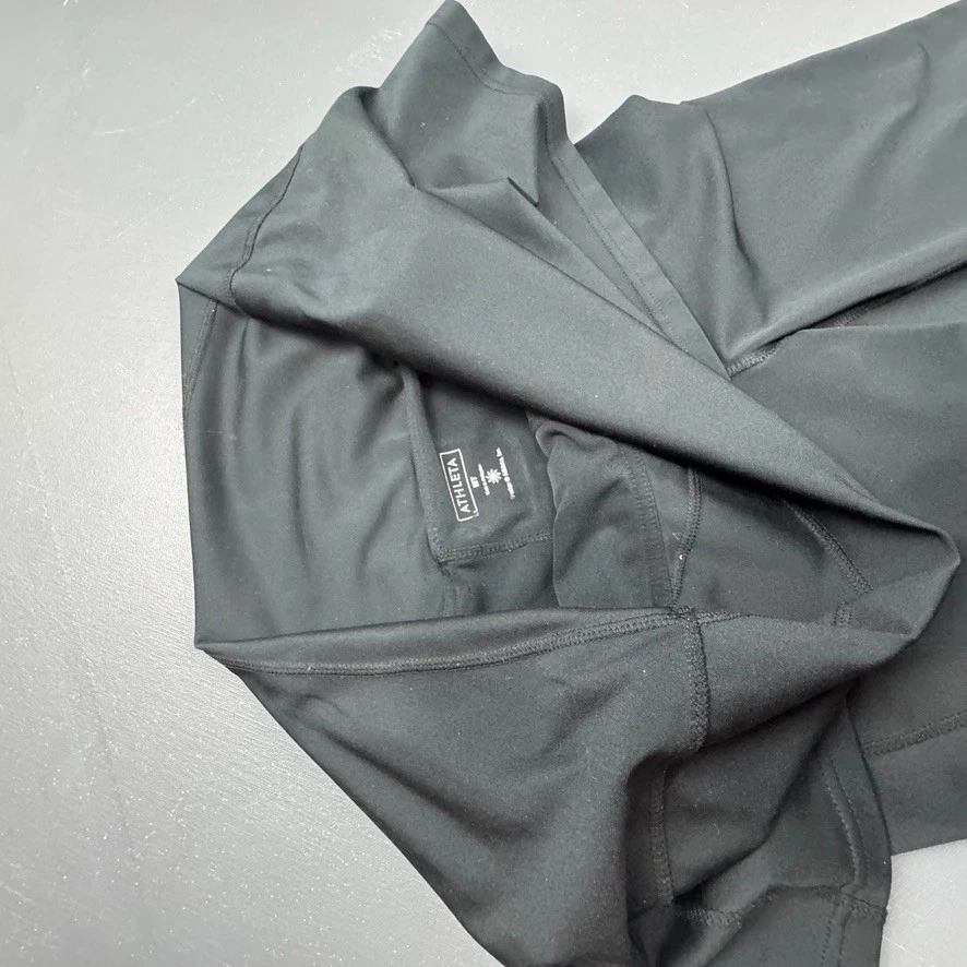 Athleta Maternity Leggings Women's MT Black Stretch Fold Over Waistband Yoga - Image 3 of 4