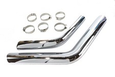 V-Twin Manufacturing Chrome 1 3/4 In. Drag Exhaust Pipe Heat Shield Set - 77244 For 2004-2013 Harley-Davidson Sportster Motorcycles - Dennis Kirk - Foto 6