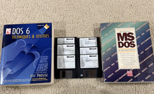 Book, "MS-DOS" and "DOS 6" and MS DOS disks